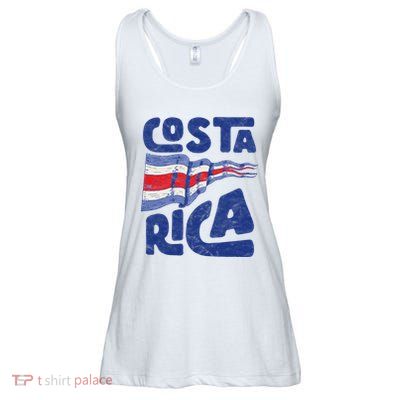 Retro Costa Rican Flag Tico Pride Vintage Ladies Essential Flowy Tank