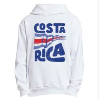 Retro Costa Rican Flag Tico Pride Vintage Urban Pullover Hoodie