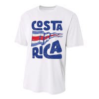 Retro Costa Rican Flag Tico Pride Vintage Performance Sprint T-Shirt