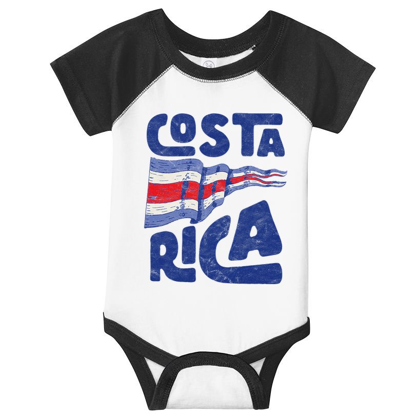 Retro Costa Rican Flag Tico Pride Vintage Infant Baby Jersey Bodysuit