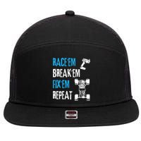 Rc Car Remote Control Racing 7 Panel Mesh Trucker Snapback Hat