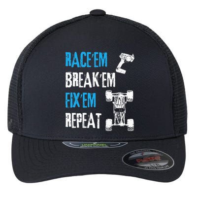 Rc Car Remote Control Racing Flexfit Unipanel Trucker Cap