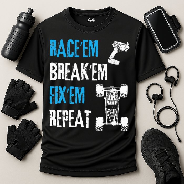 Rc Car Remote Control Racing Cooling Performance Crew T-Shirt