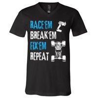 Rc Car Remote Control Racing V-Neck T-Shirt