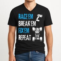Rc Car Remote Control Racing V-Neck T-Shirt