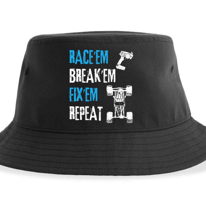 Rc Car Remote Control Racing Sustainable Bucket Hat