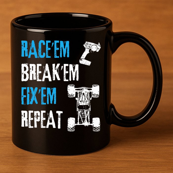 Rc Car Remote Control Racing 11oz C Handle Ceramic Mug