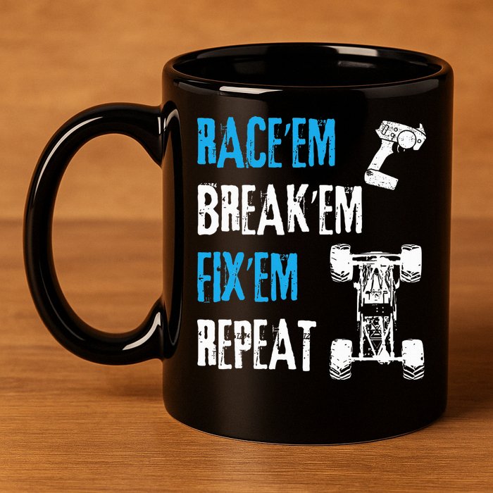 Rc Car Remote Control Racing 11oz C Handle Ceramic Mug