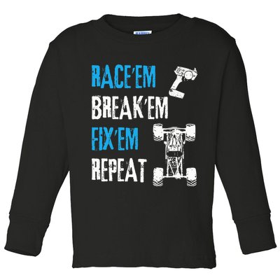 Rc Car Remote Control Racing Toddler Long Sleeve Shirt