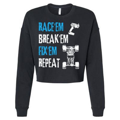 Rc Car Remote Control Racing Cropped Pullover Crew