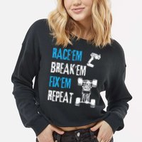 Rc Car Remote Control Racing Cropped Pullover Crew