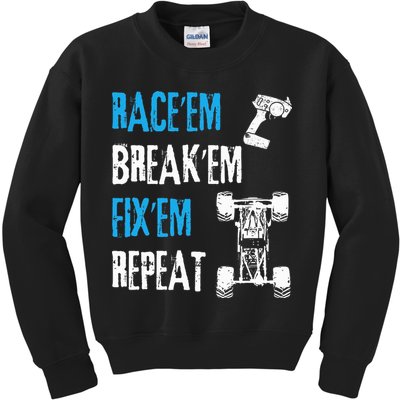 Rc Car Remote Control Racing Kids Sweatshirt