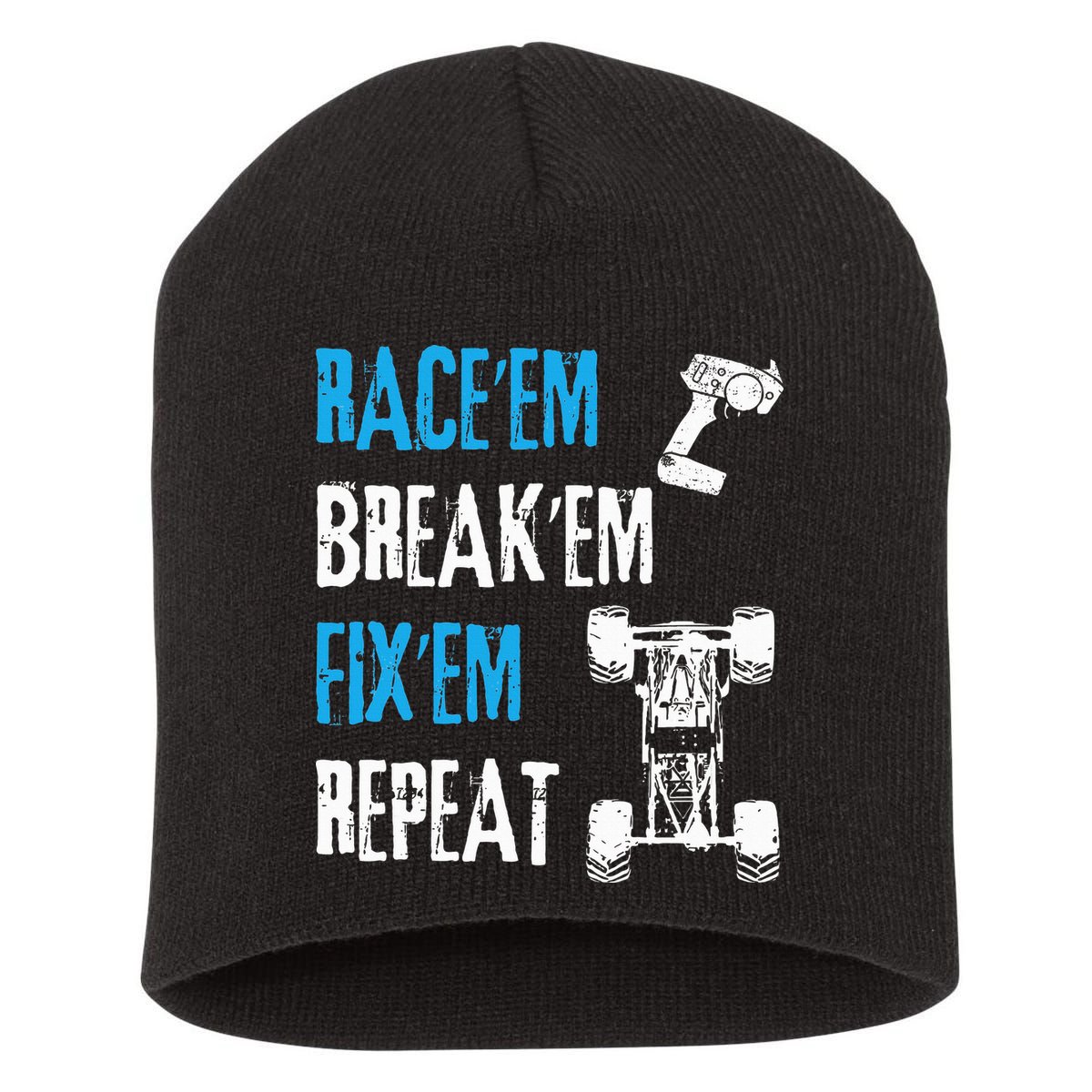 Rc Car Remote Control Racing Short Acrylic Beanie