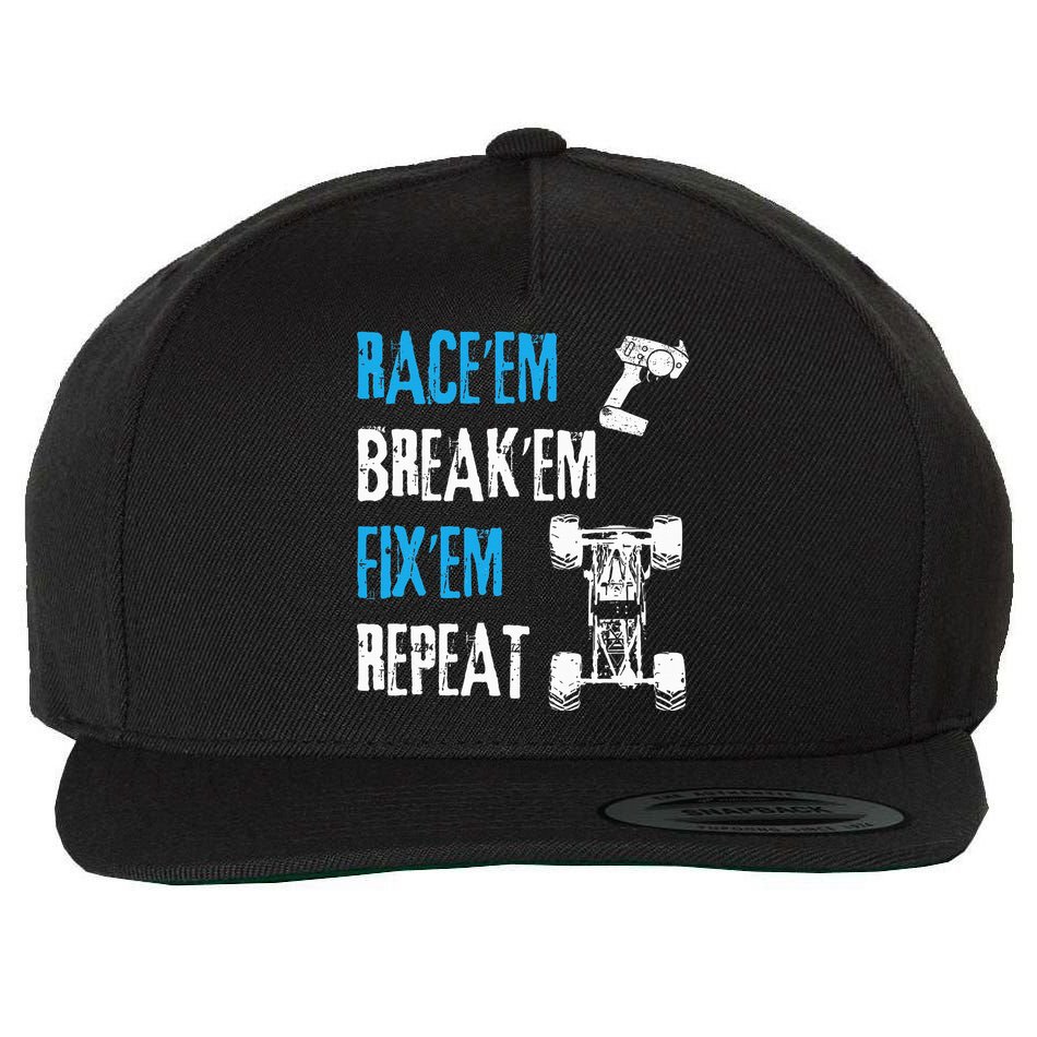 Rc Car Remote Control Racing Wool Snapback Cap