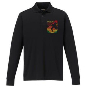 Rock Climbing Santa Claus Climber Ugly Christmas Sweater Gift Performance Long Sleeve Polo