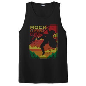 Rock Climbing Santa Claus Climber Ugly Christmas Sweater Gift PosiCharge Competitor Tank