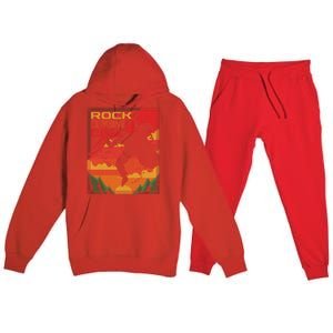 Rock Climbing Santa Claus Climber Ugly Christmas Sweater Gift Premium Hooded Sweatsuit Set