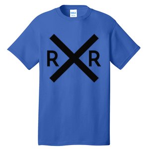 Railroad Crossing Sign RR Lazy Halloween Costumes Tall T-Shirt