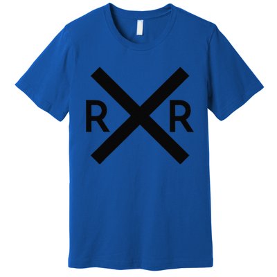 Railroad Crossing Sign RR Lazy Halloween Costumes Premium T-Shirt