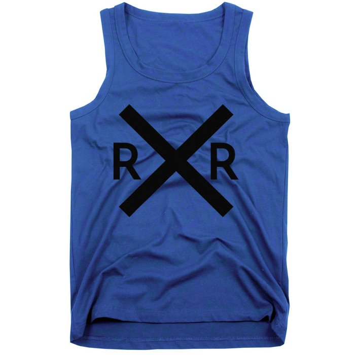 Railroad Crossing Sign RR Lazy Halloween Costumes Tank Top