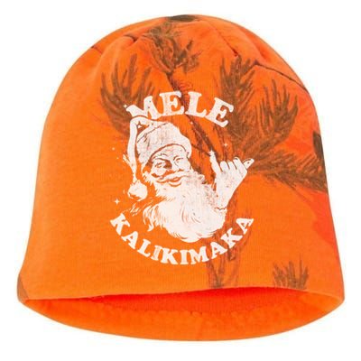 Retro Christmas Surf Mele Kalikimaka Santa Shaka Hawaii Gift Kati - Camo Knit Beanie