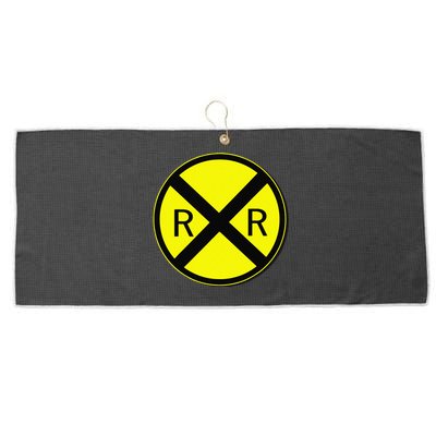 Railroad Crossing Sign Simple Easy Halloween Costume Large Microfiber Waffle Golf Towel