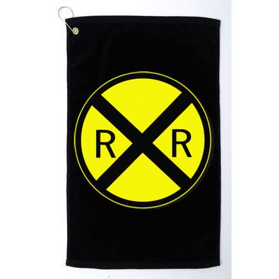 Railroad Crossing Sign Simple Easy Halloween Costume Platinum Collection Golf Towel