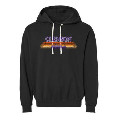 Retro Clemson Sc 80S Grunge Vintage Garment-Dyed Fleece Hoodie