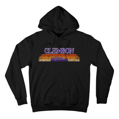 Retro Clemson Sc 80S Grunge Vintage Hoodie