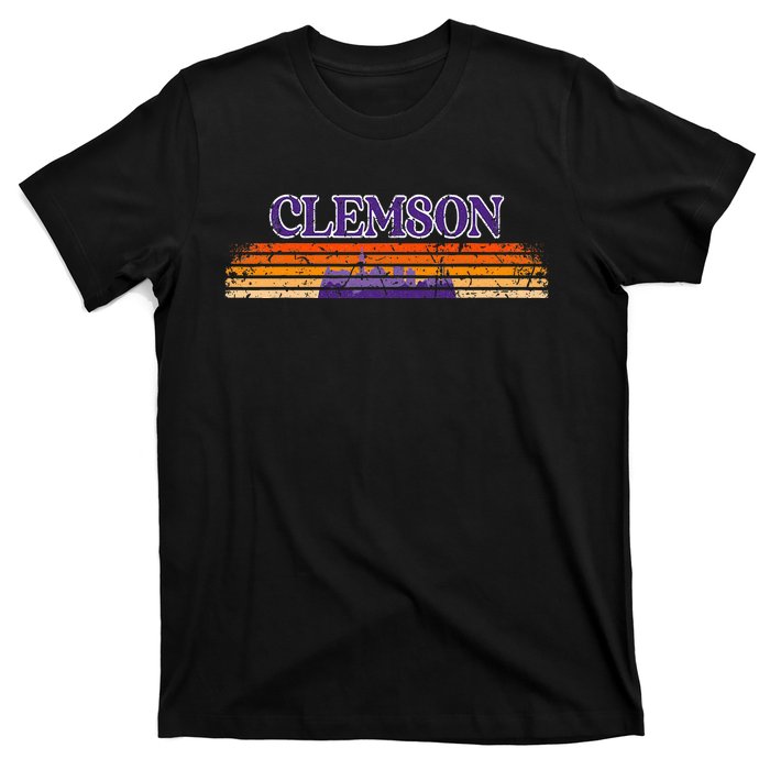 Retro Clemson Sc 80S Grunge Vintage T-Shirt