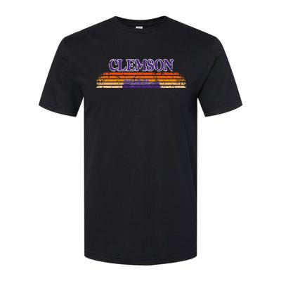 Retro Clemson Sc 80S Grunge Vintage Softstyle CVC T-Shirt