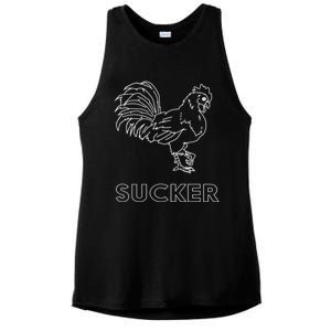 Rooster Cock Sucker Ladies PosiCharge Tri-Blend Wicking Tank