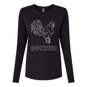 Rooster Cock Sucker Womens Cotton Relaxed Long Sleeve T-Shirt