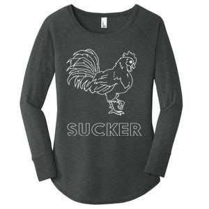 Rooster Cock Sucker Women's Perfect Tri Tunic Long Sleeve Shirt