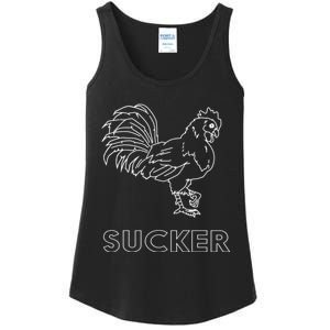 Rooster Cock Sucker Ladies Essential Tank