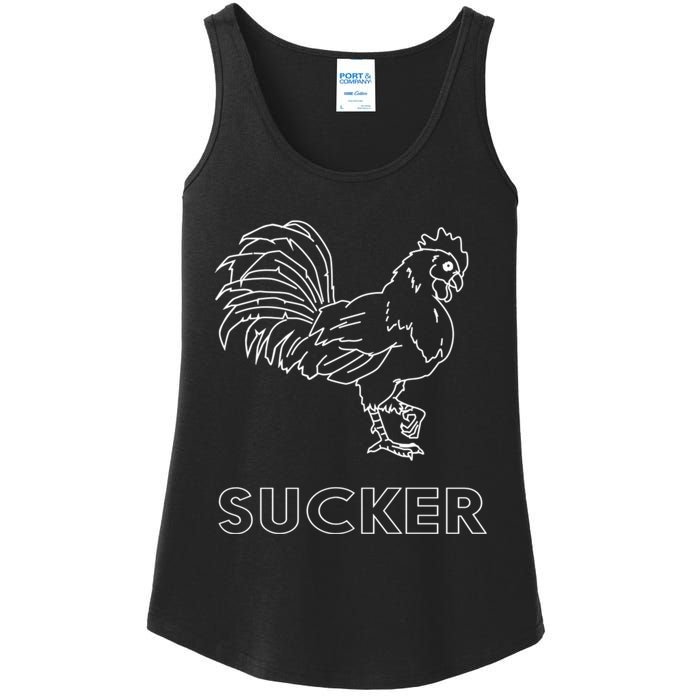 Rooster Cock Sucker Ladies Essential Tank