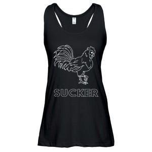 Rooster Cock Sucker Ladies Essential Flowy Tank