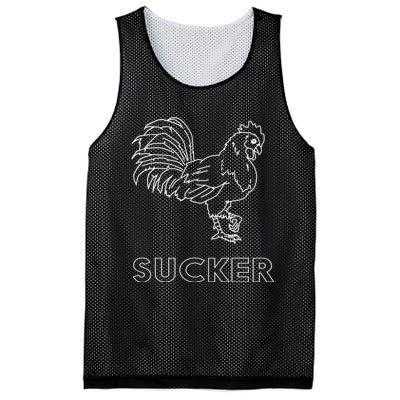 Rooster Cock Sucker Mesh Reversible Basketball Jersey Tank