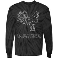 Rooster Cock Sucker Tie-Dye Long Sleeve Shirt