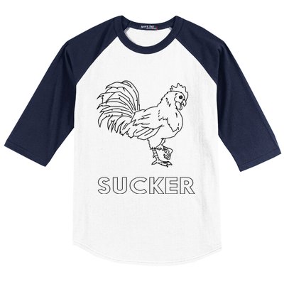 Rooster Cock Sucker Baseball Sleeve Shirt