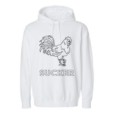 Rooster Cock Sucker Garment-Dyed Fleece Hoodie