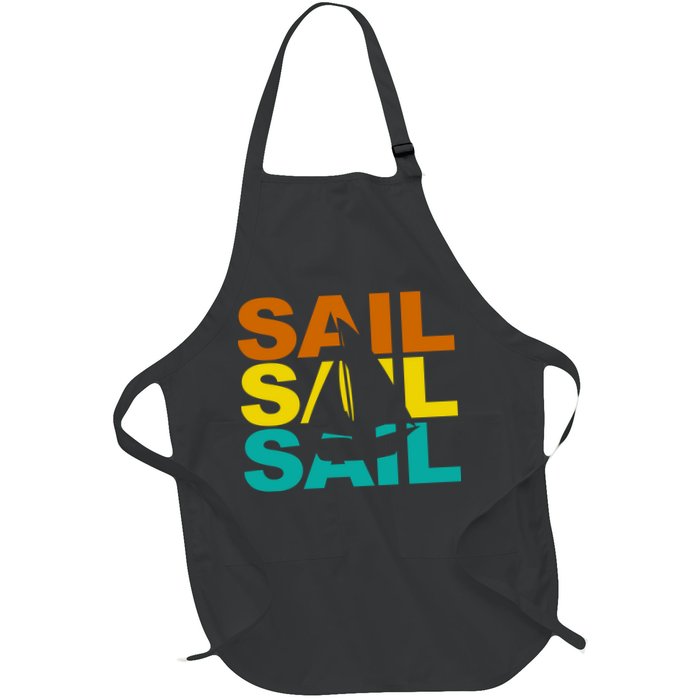 Retro Colorful Sail Sailing Boat Hobby Apron