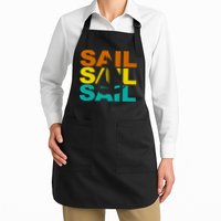 Retro Colorful Sail Sailing Boat Hobby Apron