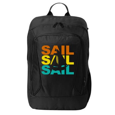 Retro Colorful Sail Sailing Boat Hobby City Backpack