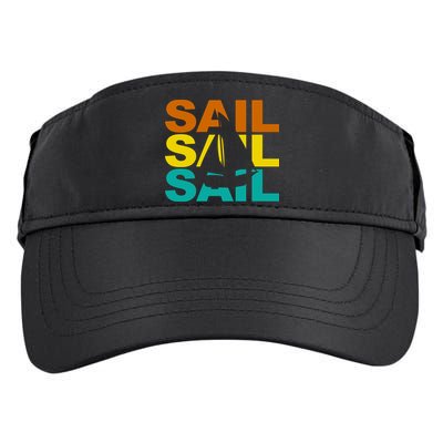 Retro Colorful Sail Sailing Boat Hobby Adult Drive Performance Visor