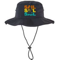 Retro Colorful Sail Sailing Boat Hobby Legacy Cool Fit Booney Bucket Hat
