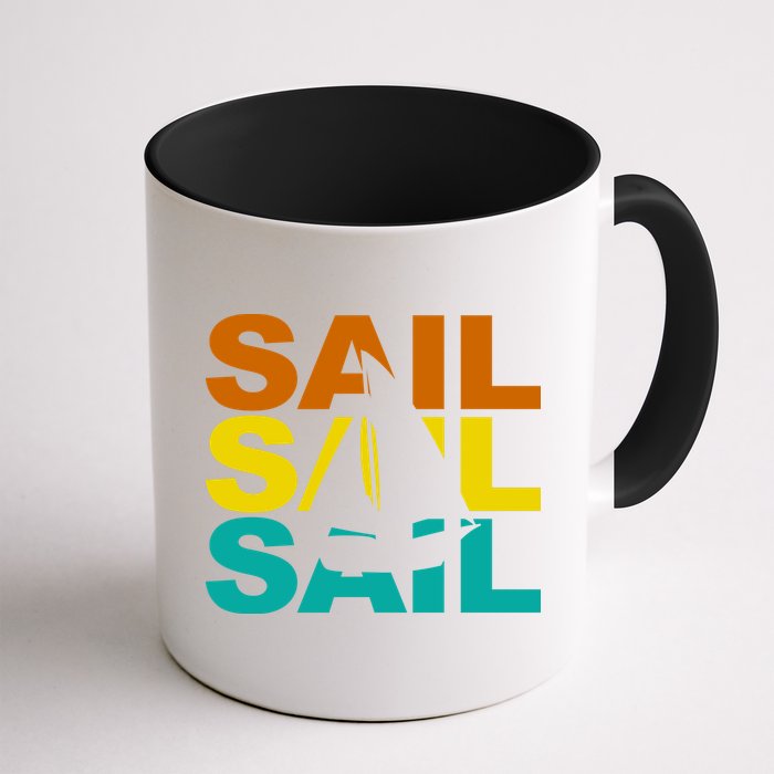 Retro Colorful Sail Sailing Boat Hobby Mug