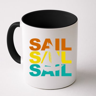 Retro Colorful Sail Sailing Boat Hobby Mug