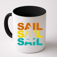 Retro Colorful Sail Sailing Boat Hobby Mug
