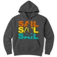 Retro Colorful Sail Sailing Boat Hobby Hoodie